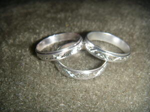 SMYCKEN - Finger Ringar - Snygga ringar 3st Silverfärgade